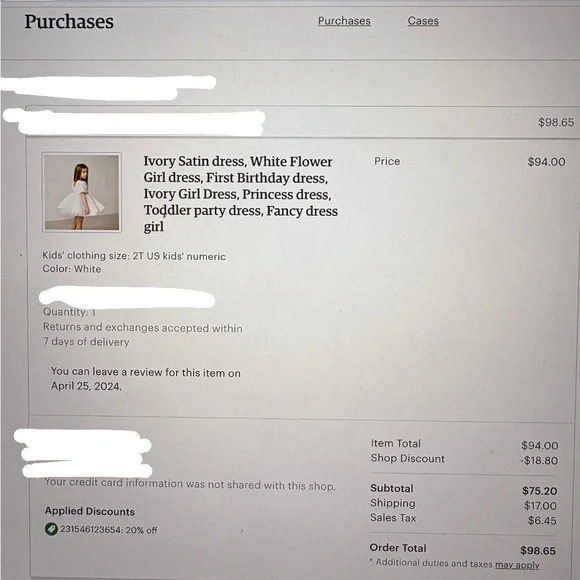 Satin White Flower Girl Puff Sleeve Dress- 2T Made in Ukraine - Picture 9 of 12